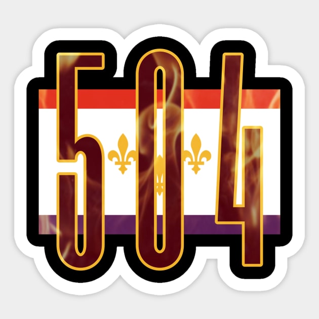 504 Flag Fire 1 Sticker by AMewseMedia